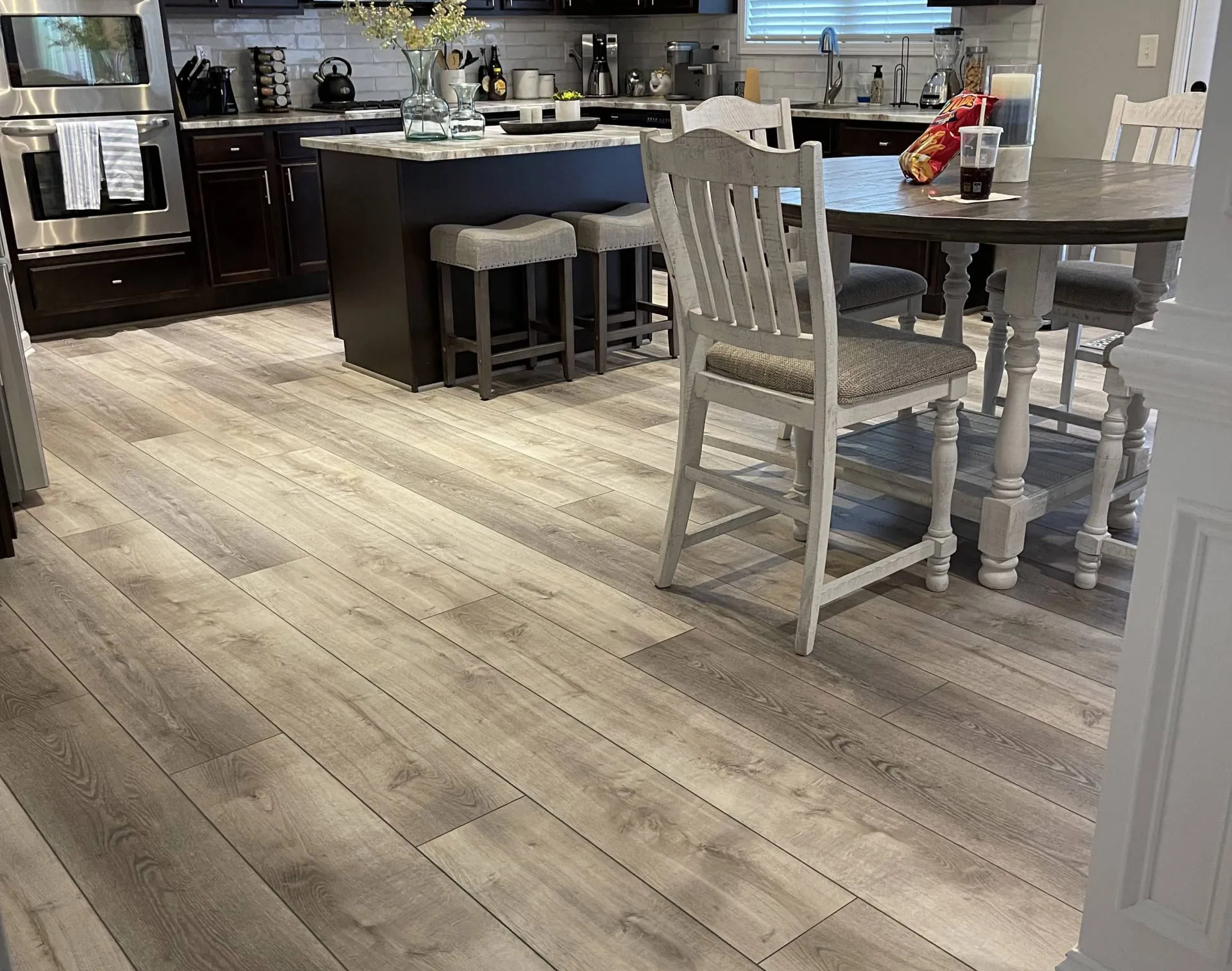 Waterproof luxury vinyl plank flooring